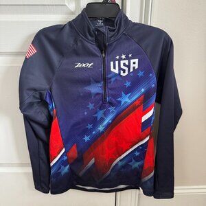 WOMENS LTD RUN THERMO HALF ZIP - USA, size Large